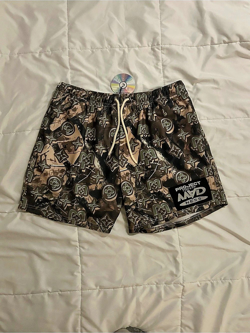 MVDNESS Project MVD shorts Camo Hybrid Shorts in Brown & Green Like New